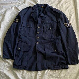 Airforce Blue Button Down Jacket Mens Size 40 S